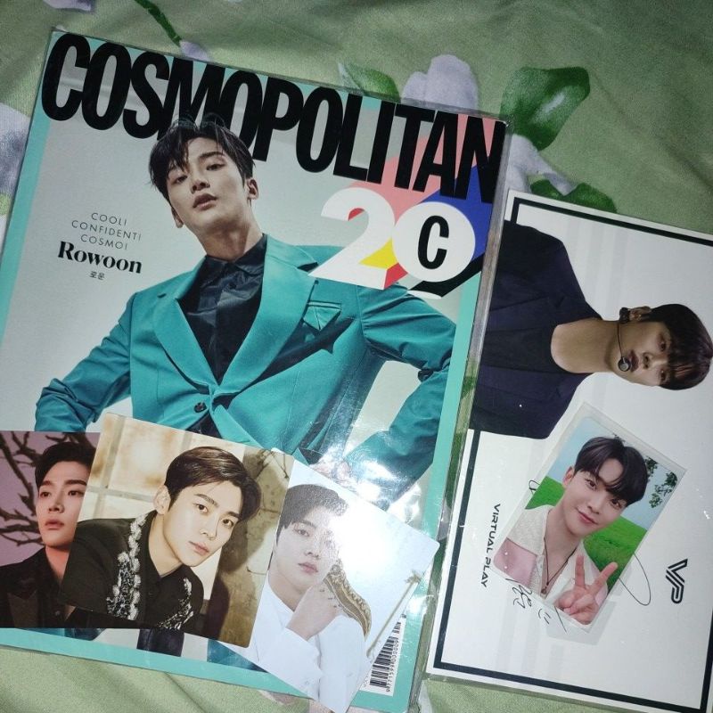 sf9 rowoon : pc 9loryus peace golden cosmopolitan magazine 2020, postcard vp, postcard kihno turnove