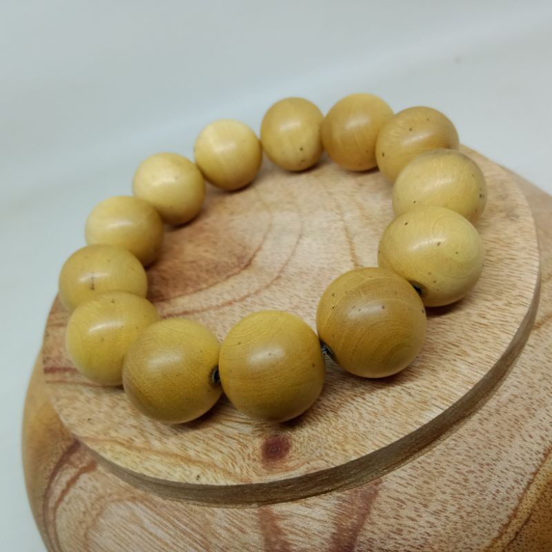 Gelang Kayu Kemuning Gading Super Size 18mm ORIGINAL!!