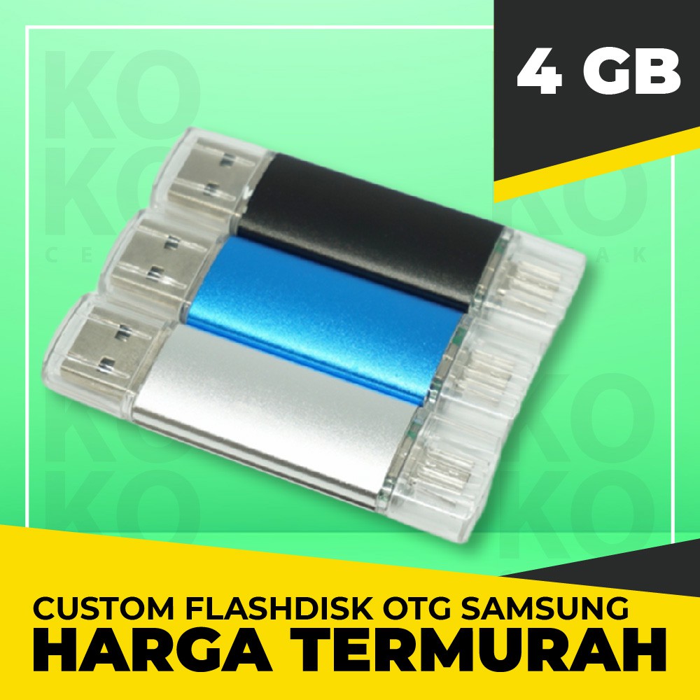 Flashdisk OTG BESI 4 GB Custom REAL KAPASITAS - USB BESI Custom 4 GB