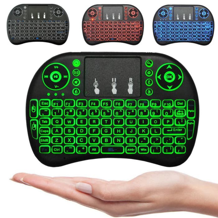 Rii Mini i8 Keyboard Wireless Touchpad RC with 3 COLOR Backlight