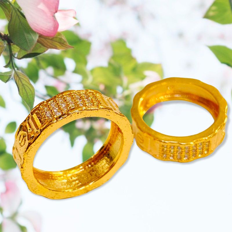 cincin wanita lapis emas//cincin//perhiasan//replika emas