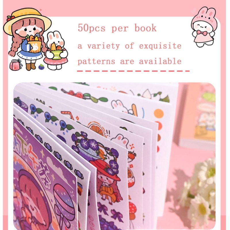 20 / 50PCS Stiker Motif Kartun Anak Perempuan Untuk Dekorasi Buku Catatan DIY