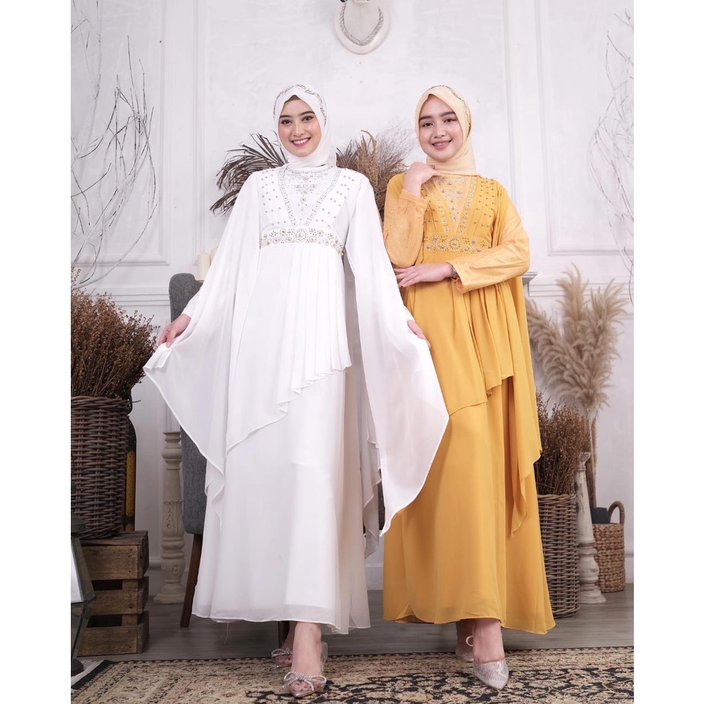 Kadai.baju / Gamis aisha / Gamis brukat tulle / Gamis pesta arab