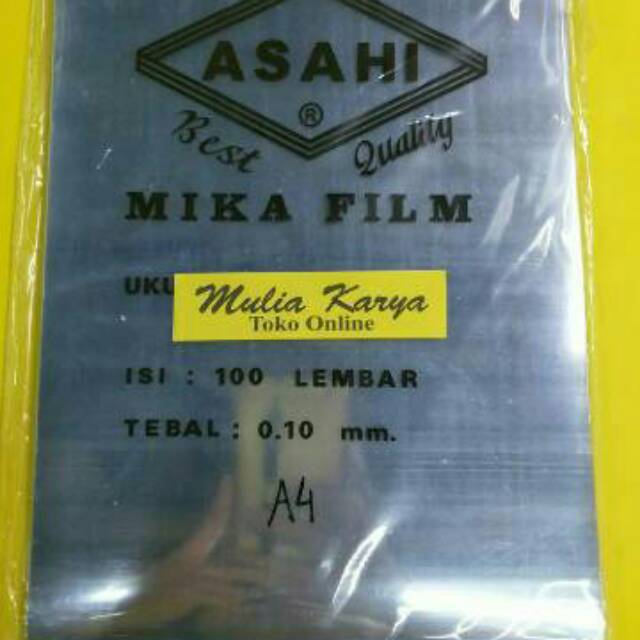 

Plastik Mika Jilid Cover A4 0.10 Full Bening RJ4