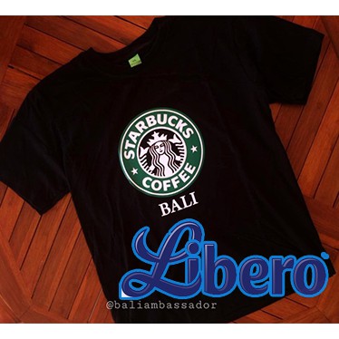 Kaos Tshirt Baju Combed 30S Distro STARBUCKS BALI & HARD ROCK BALI kaos custom pria wanit