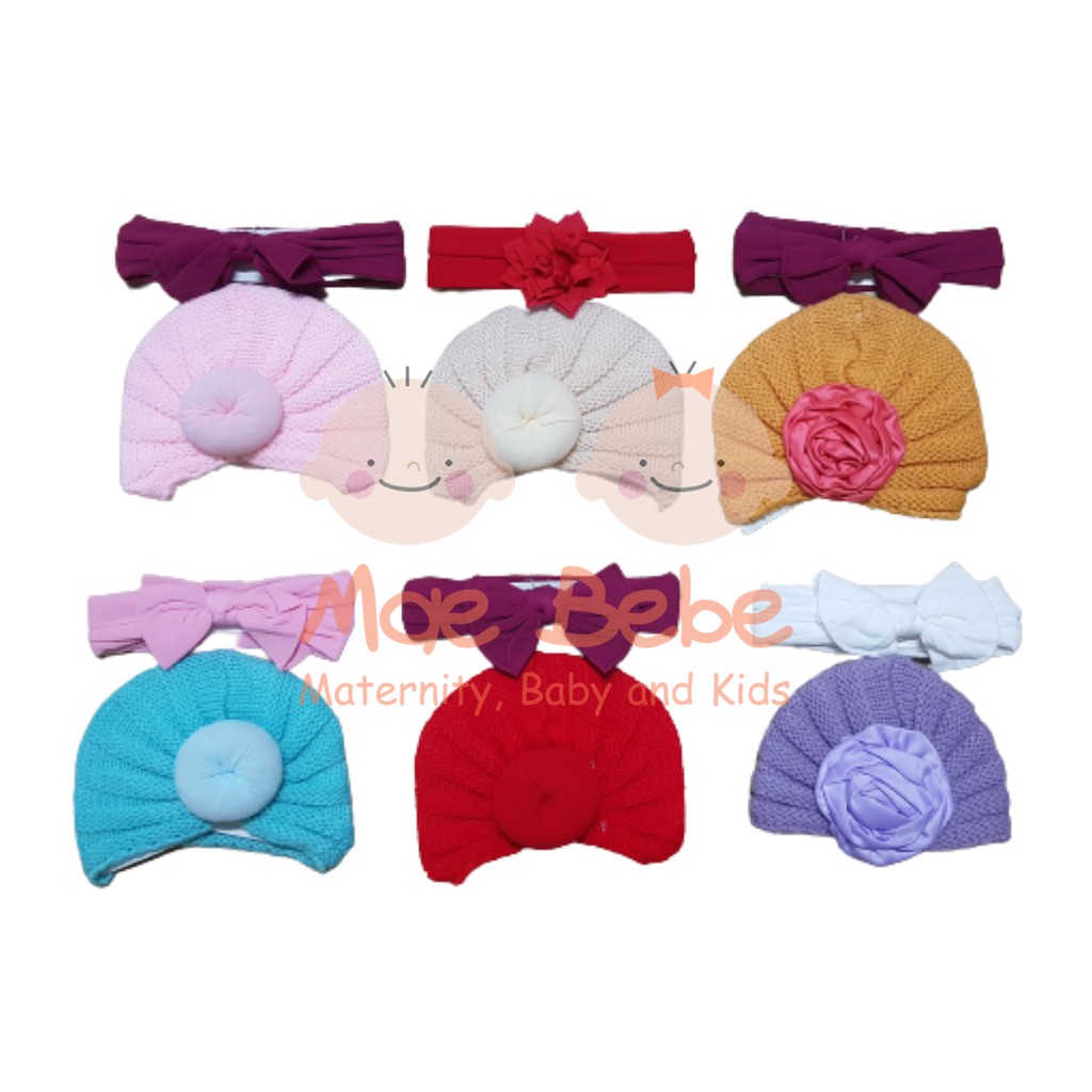 Love Mom Turban dan Bandana Pita Kain Bandana bayi