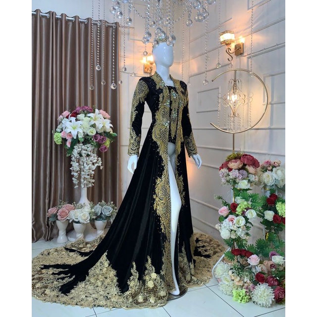 TERBARU GAUN PENGANTIN BLUDRU EKOR BATIK /BAJU PENGANTIN SOLO PUTRI  /GAUN PAYET FULL PAYET/MANTEN