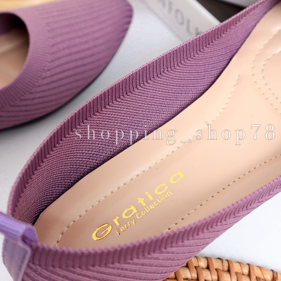 Sepatu Wanita Flat Shoes Rajut Lancip Gratica AM 72