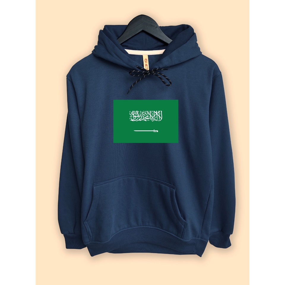 jaket hoodie premium desain bendera arab saudi