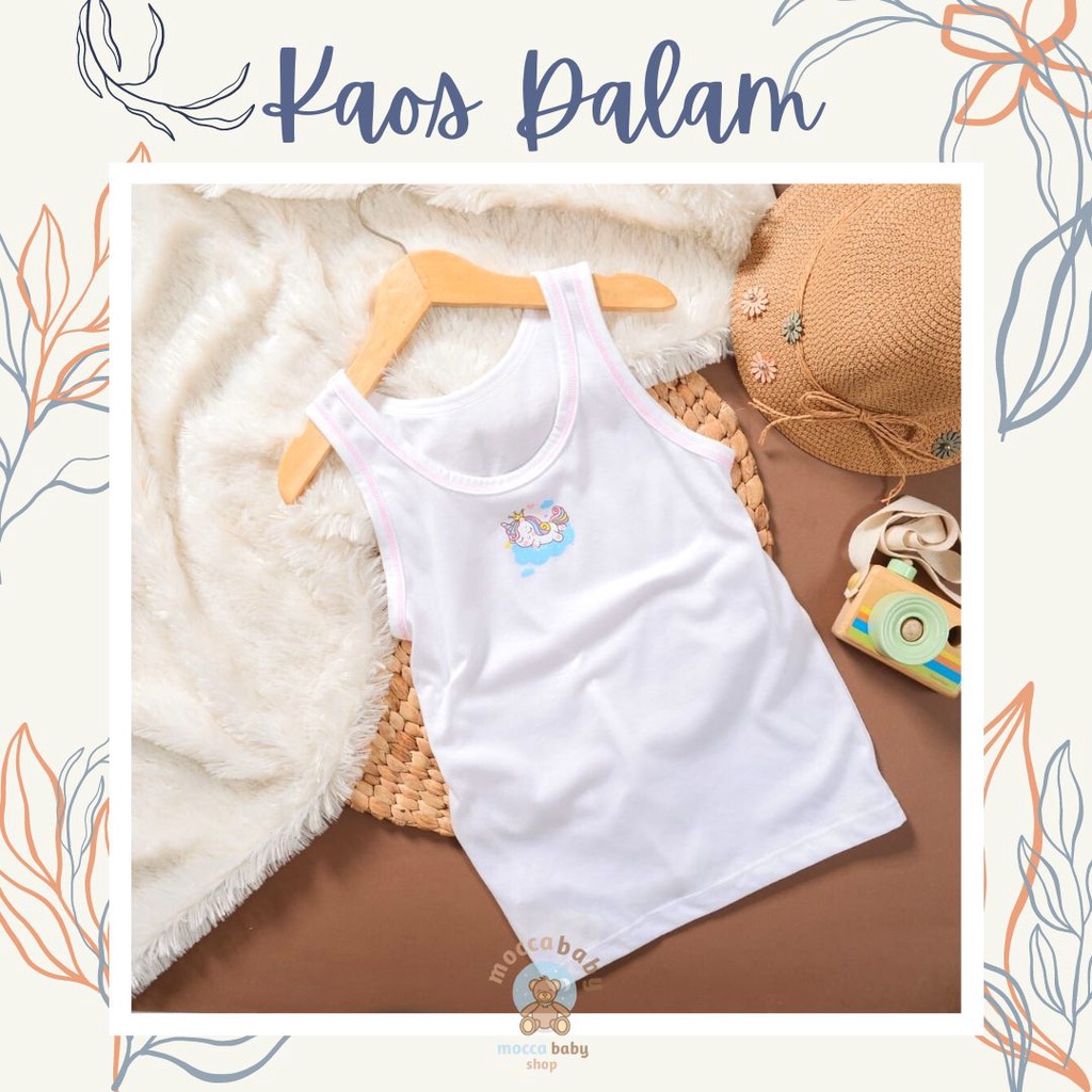 MBSS - COMFY SINGLET Harian Karakter Anak Kids SIZE 0-3 Tahun / Kaos Dalam Motif Kartun Unisex SSS