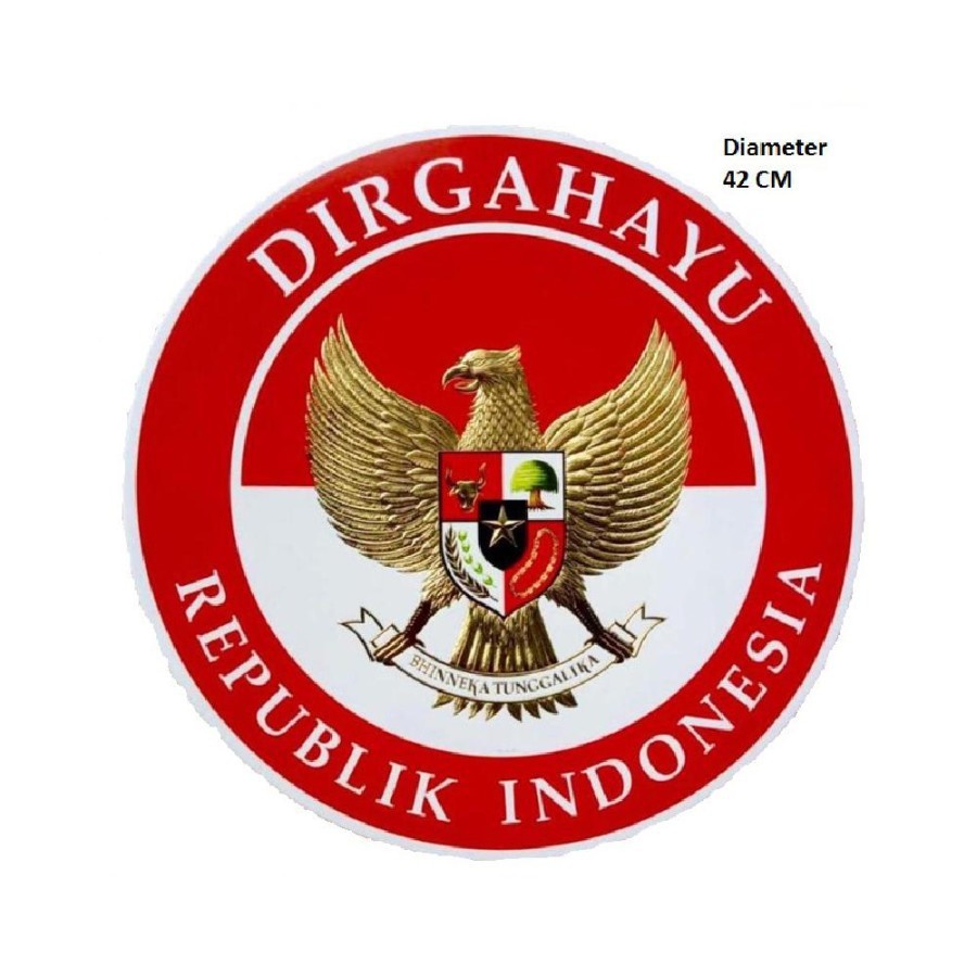 Karton Poster 3D HUT RI Garuda Merah Putih Dirgahayu 17 Agustus 42 cm big size