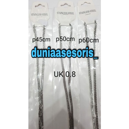 KALUNG RANTAI EMAS PUTIH CEWEK/COWOK SUPER QUALITY TERMURAH