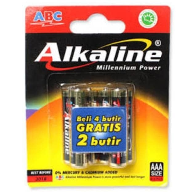 

Tygse70 Battery Aaa Abc Alkaline 1.5Volt -1 Pack=6 Pcs. Baterai Asli Original As71S0D