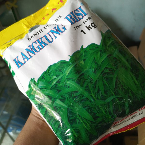 Benih Kangkung Bisi Darat dan Hidroponik kemasan original 1 kg