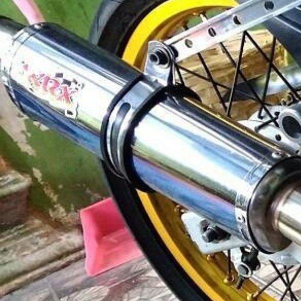 Braket Wrx GP Oval Bulat GP6 GP5 CLD R9 AHM YYpang acerbis Breket Bracket Klem Clamp Kleman Silencer