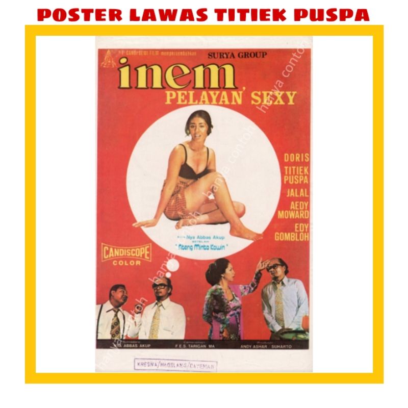 poster film lawas inem pelayan sexy - poster titiek puspa
