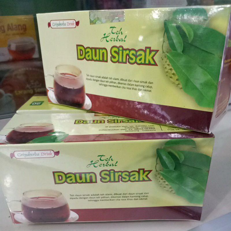 

Teh Daun Sirsak / Mengobati Darah tinggi / Mencegah & Mengobati kanker/Aman di konsumsi, Jaminan ory