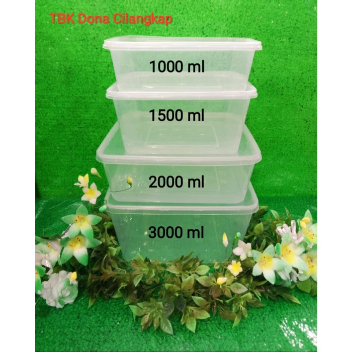 

thinwal 1000 ml kotak / container 1000 ml kotak isi 1 roll 25 pcs tokomaju1625