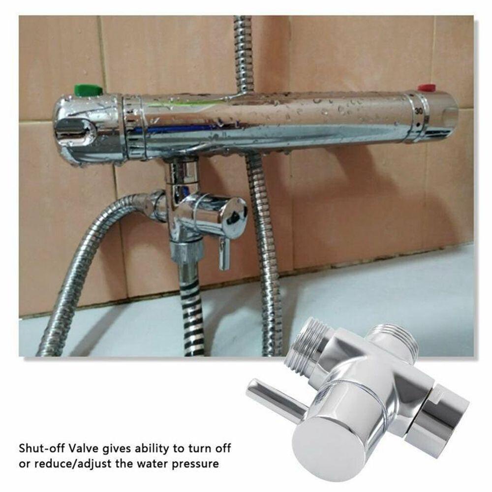 【 ELEGANT 】 Diverter Valve Chrome Pengganti Sprayer Kamar Mandi Toilet 3arah Bagian Ledeng