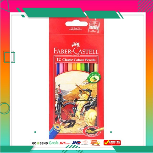 

F CASTELL CLASSIC COLOUR PENCILS 12LONG (1C=6)