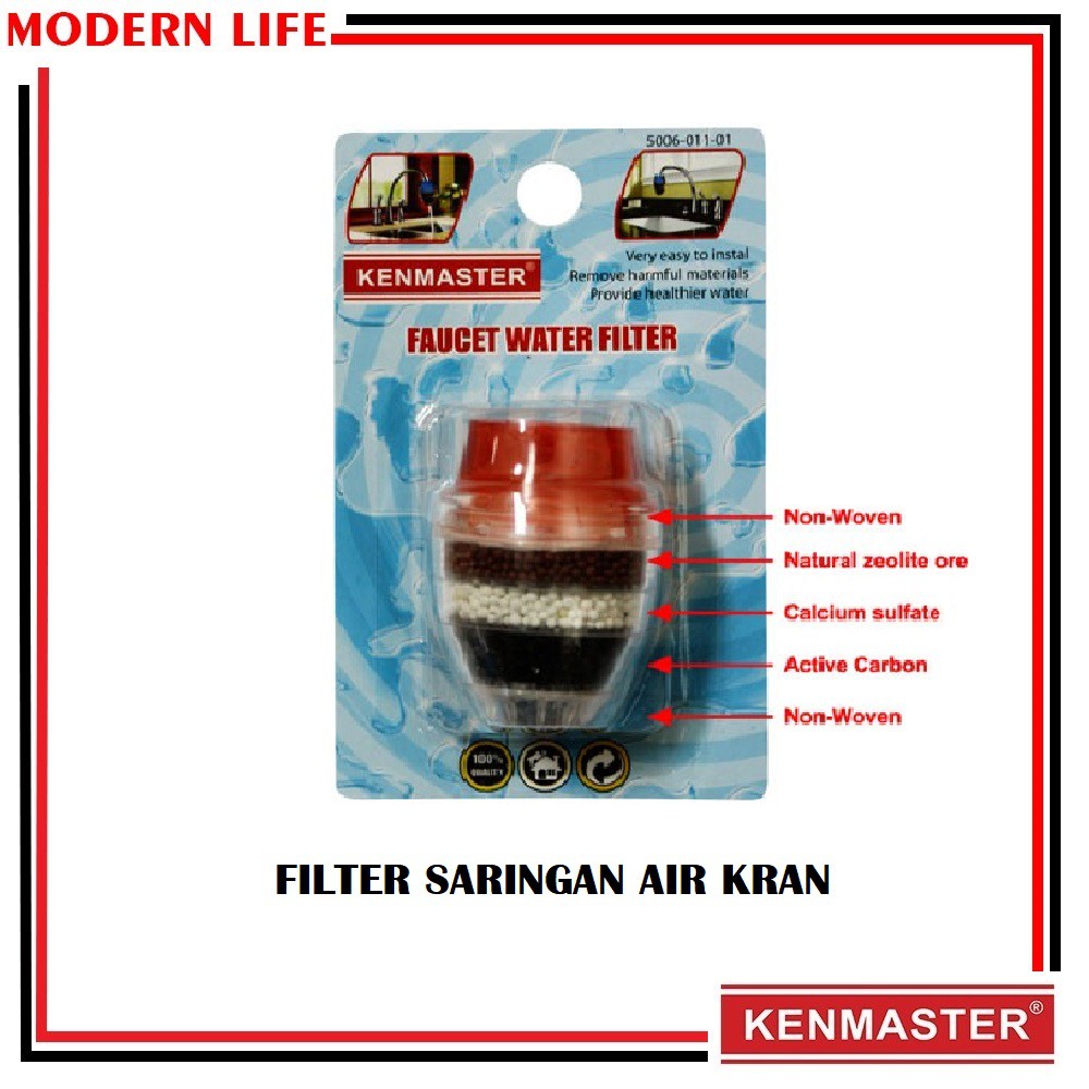 Filter Air Carbon Aktif / Kenmaster Saringan Kran Air / Water Filter