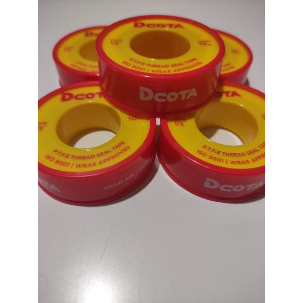 Seal tape Dcota 10 Meter Sealtape Isolasi pipa keran drat seltip