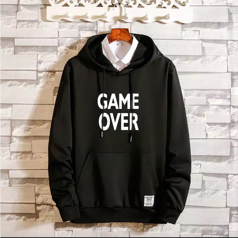 Lilipop.id Sweater Hoodie Pria Game Over Jumper Outwear