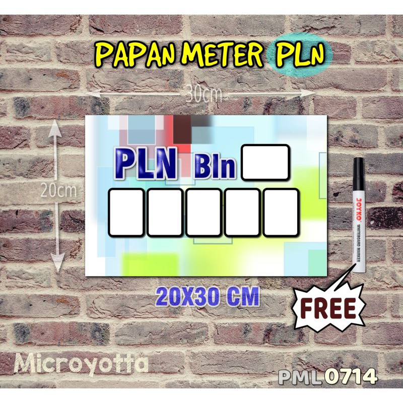 

Microyotta Papan Meter Listrik PLN PAM motif Unik - Pastel 14