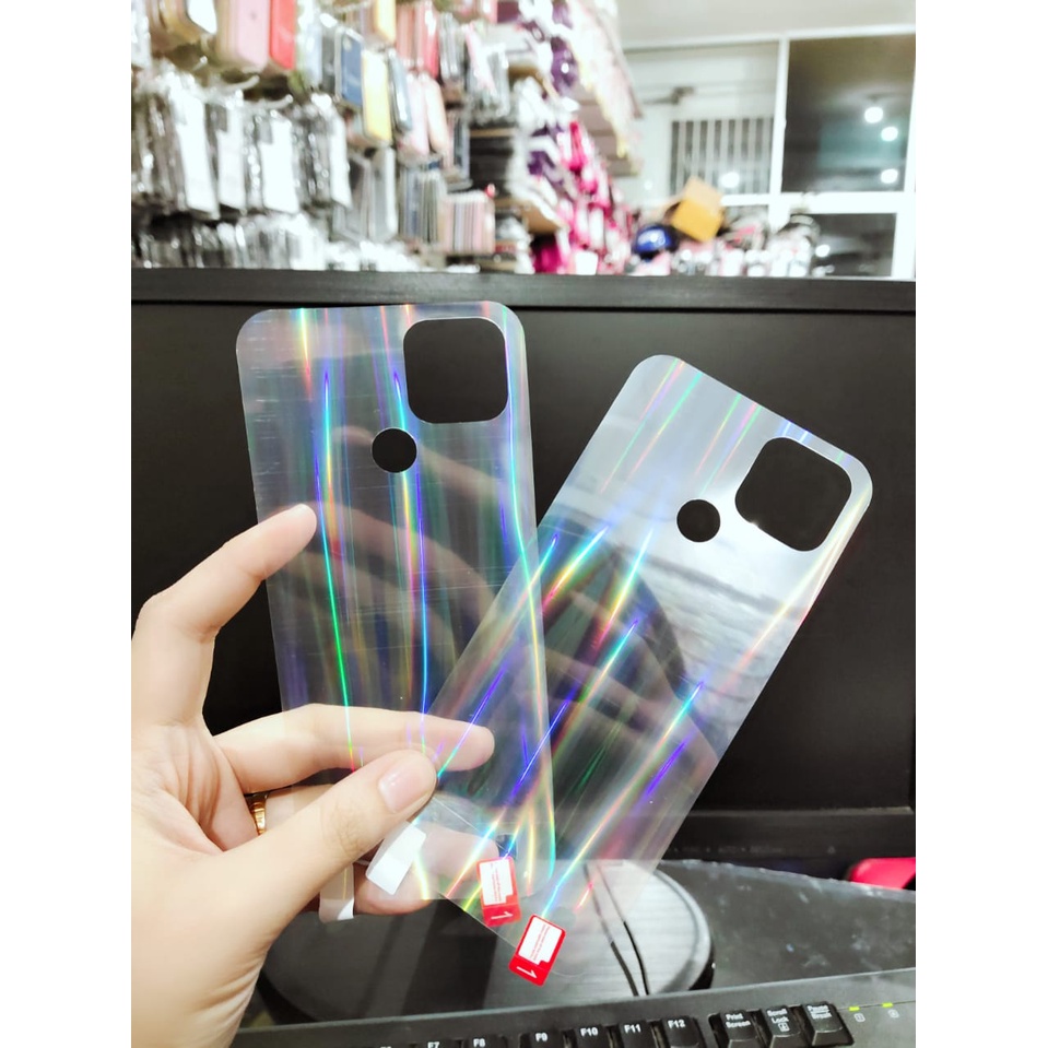 AGS Aurora Realme C20 6.5 Inch Garskin Sticker Anti Gores Aurora Pelindung Belakang Hp