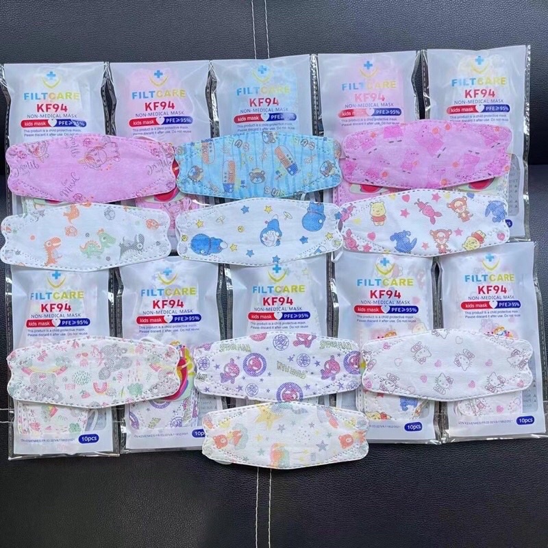 MASKER KF94 ANAK MOTIF FILTCARE Isi 10pcs 4Ply Earloop Disposable