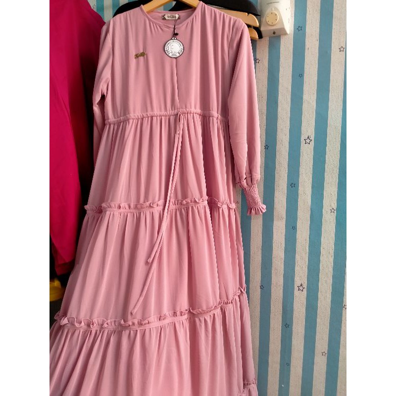 Gamis Ceruty A020 Frilla / Gamis Busui / Gamis umpak