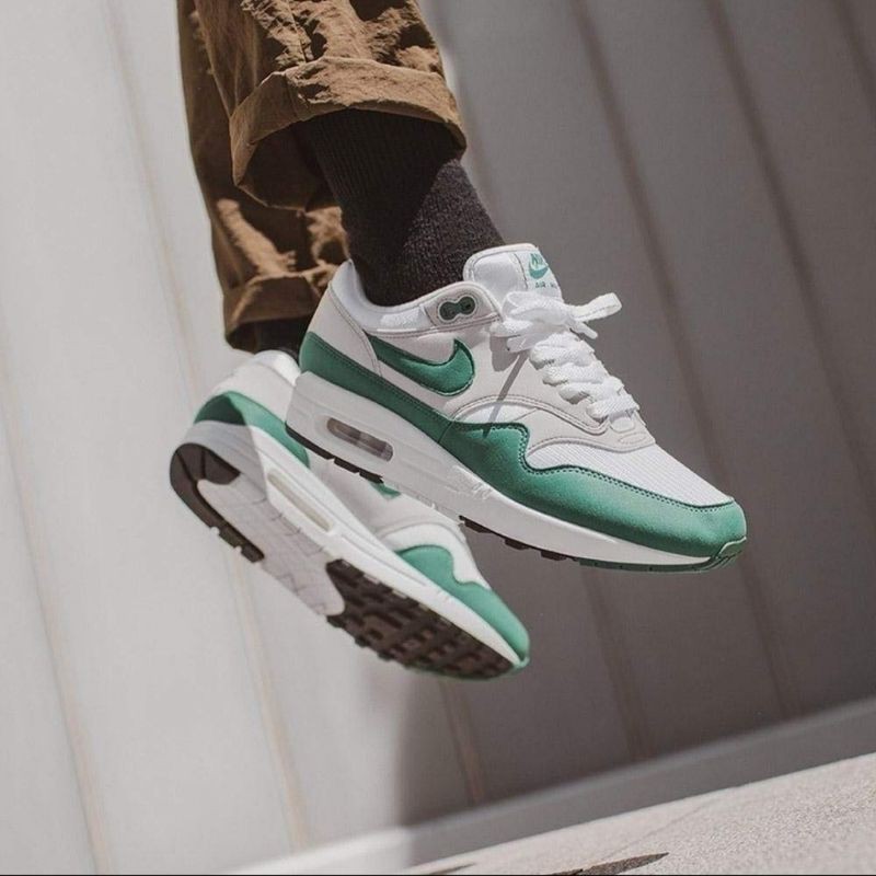 Sepatu Nike Air Max 1 Anniversary Hunter Green White Hijau Putih Premium Murah