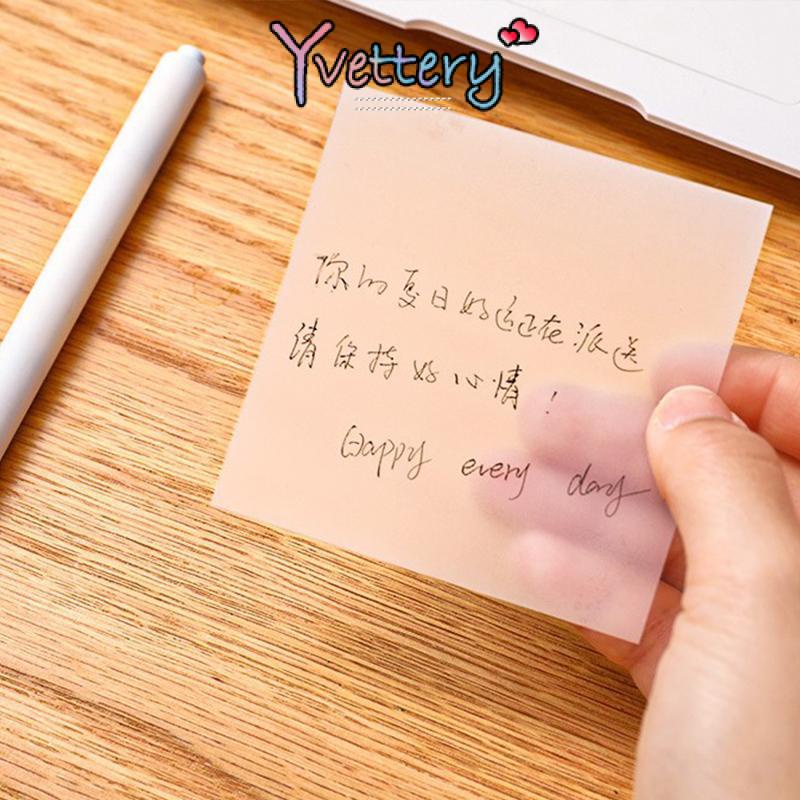 

1 Lembar Jelas Tahan Air Notes Buku Saku Stiker Alat Tulis untuk Kantor / Sekolah COD