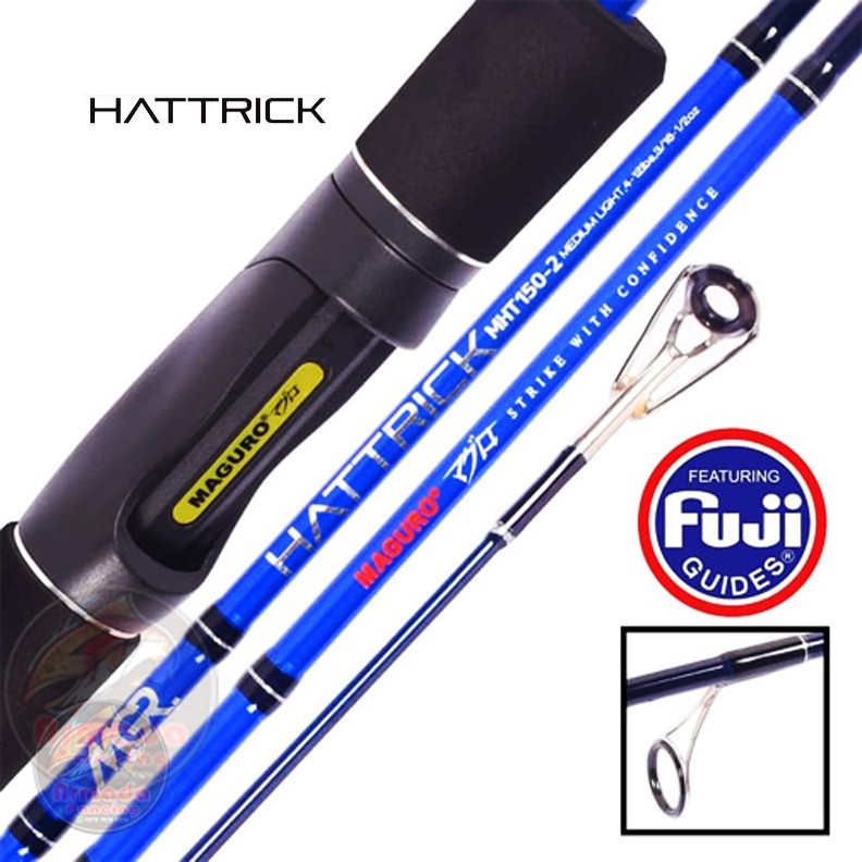 Joran Pancing Maguro HATTRICK I Carbon Rod I Sambung 2 I Spinning Rod I Fuji Ring