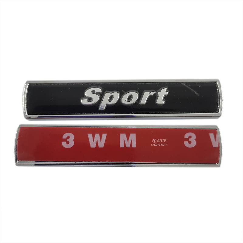 2 X Metal SPORT Logo Car Side Fender Decorative Emblem Sticker Decal Badge For BMW SPORT