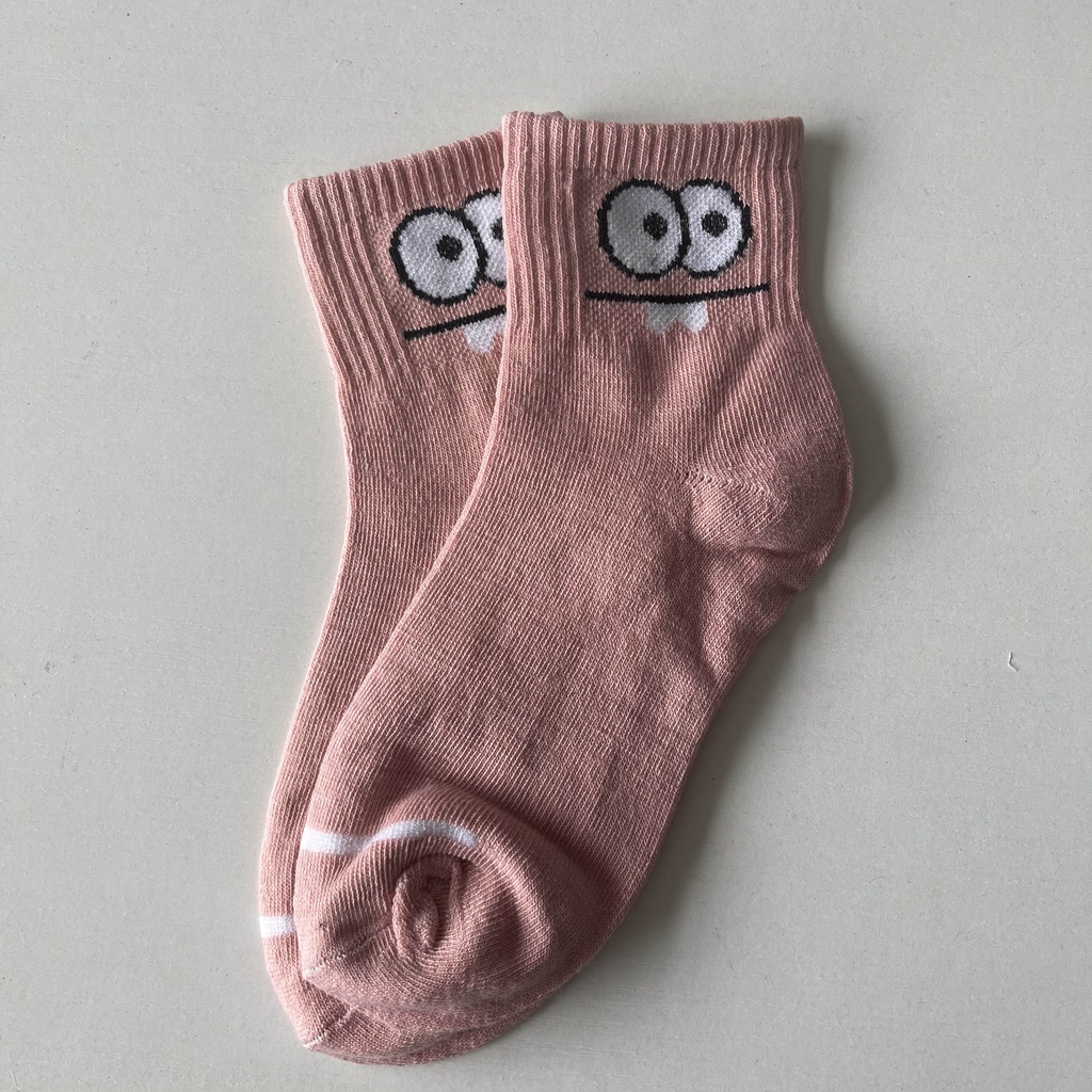 【WR】Japanese Ghost Style kaos kaki wanita import kaoskaki socks sepatu-pink
