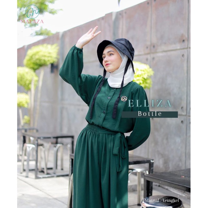 Ready Stock One Set kekinian ELLIZA Crinkle ORI by MAFAZA