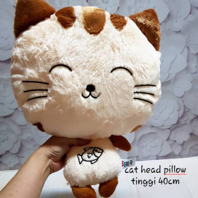 Boneka kucing Cat head pillow 3 varian