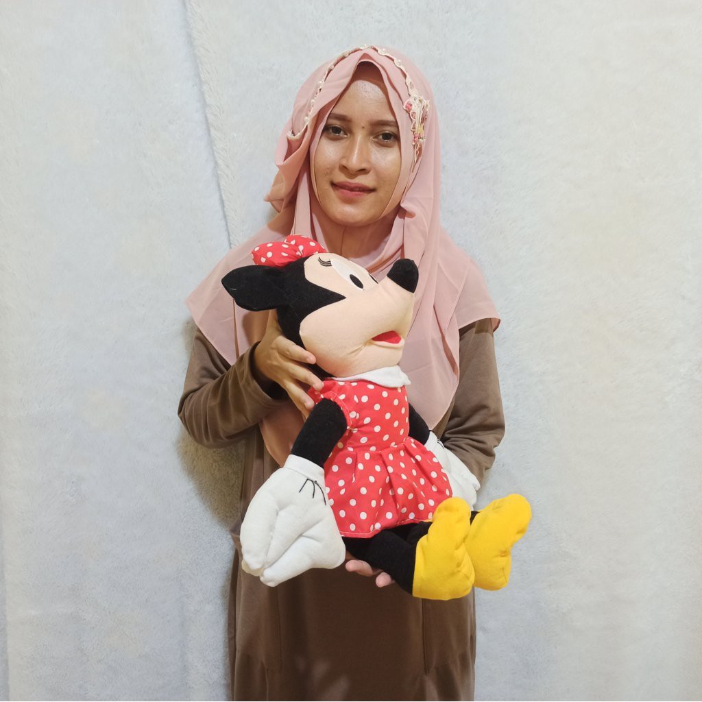 Boneka Mickey atau Minnie mouse L murah