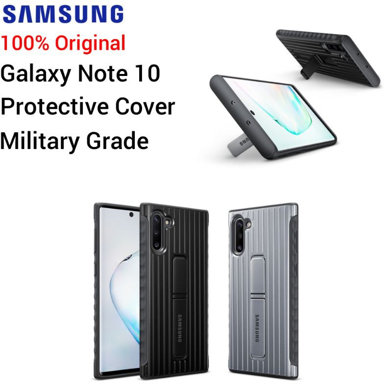 Original Samsung Galaxy Note 10 Standing Protective Cover Casing Berdiri Rugged Hard Case Note10