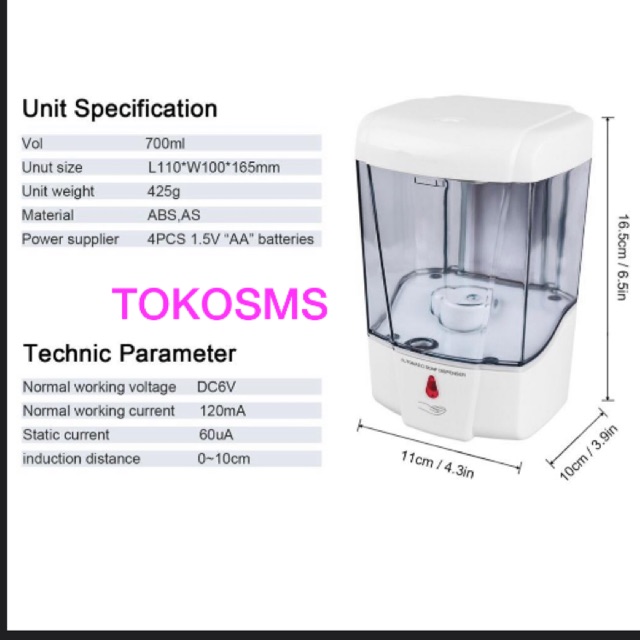 Hand soap sensor auto tempat sabun cair sensor otomatis automatic dispenser handsoap