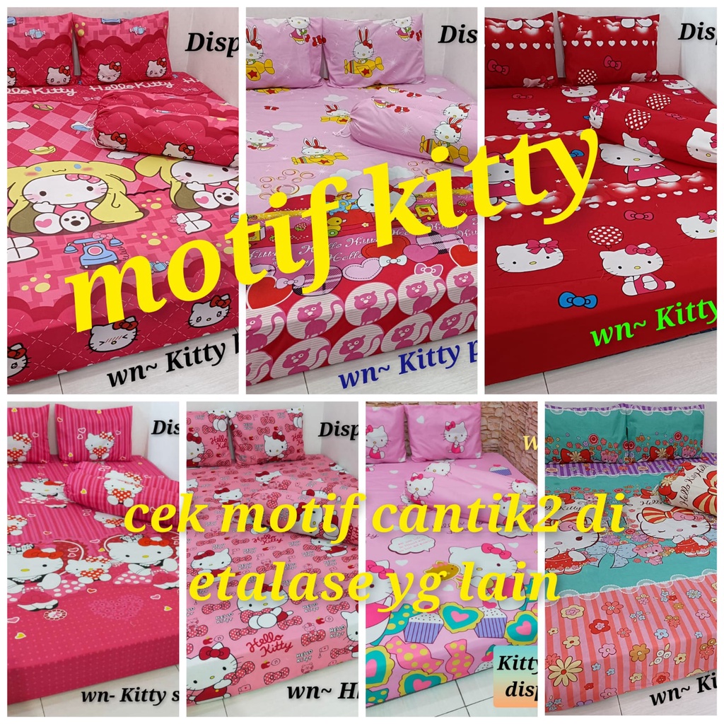 7 motif kitty, sprei murah, sprei homemade, sarban 2 sargul 2, sprei dewasa