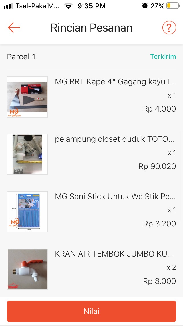 Kran Air Tembok Jumbo Kuningan 1/2 Mgj