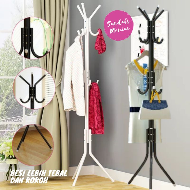 Stand Hanger Standing Hanger Baju Tas Topi Jaket Rak Gantung Baju Berdiri