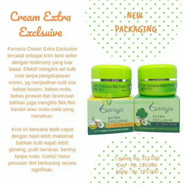 Cream Extra Exclusive Batrisyia Herbal Indonesia