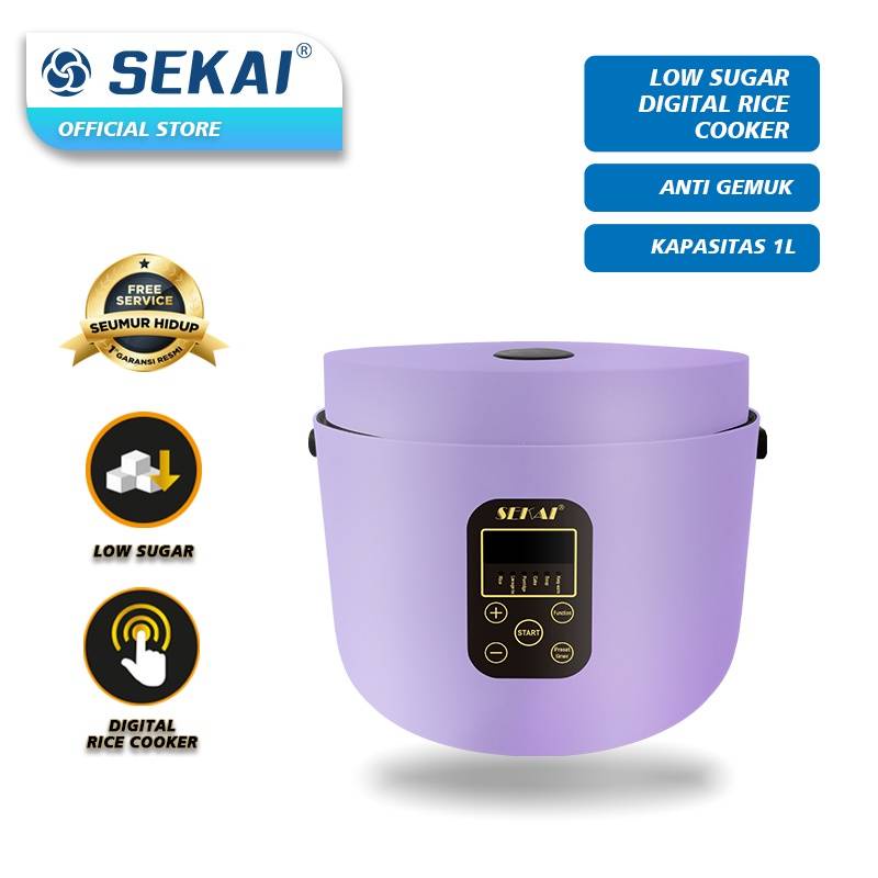 Rice Cooker Digital Low Sugar Low Carbo SEKAI / Penanak Nasi Magic Com Anti Gemuk 1.2 L / CMW 720 LS