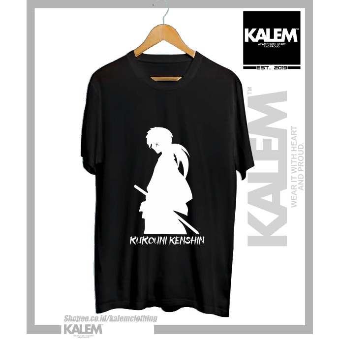 BAJU KAOS SILUET RUROUNI KENSHIN SAMURAI X - KALEMCLOTHING