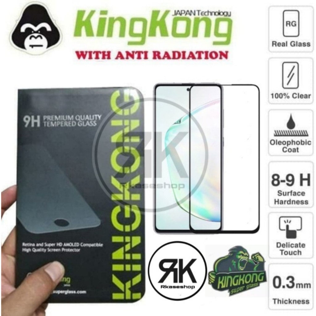 kingkong Full Cover Tempered glass XIAOMI REDMI NOTE 7 8 9 10 11 PRO Poco X3 F3 f4 gt antigores