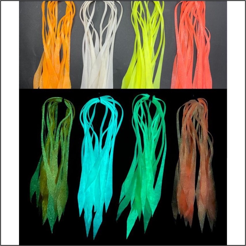 Skirt Dasi Silikon Glow In the Dark Spinnerbait Assist Hook Tai Kabura Madai Jig