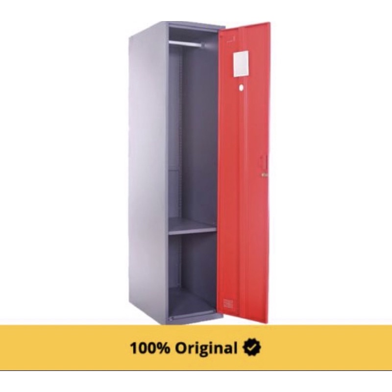 Krisbow 180cm locker 1 pintu single column-merah